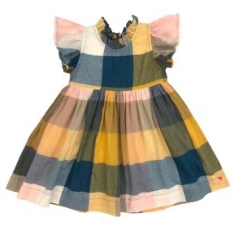 Pink Chicken Pink and Blue A-Line Sundress
